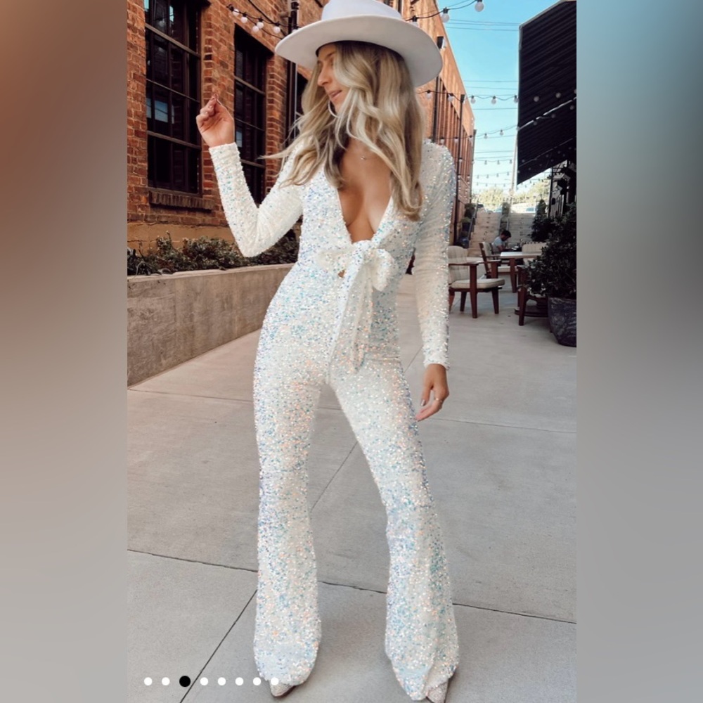 Martina Jumpsuit in Iridescent Sequin